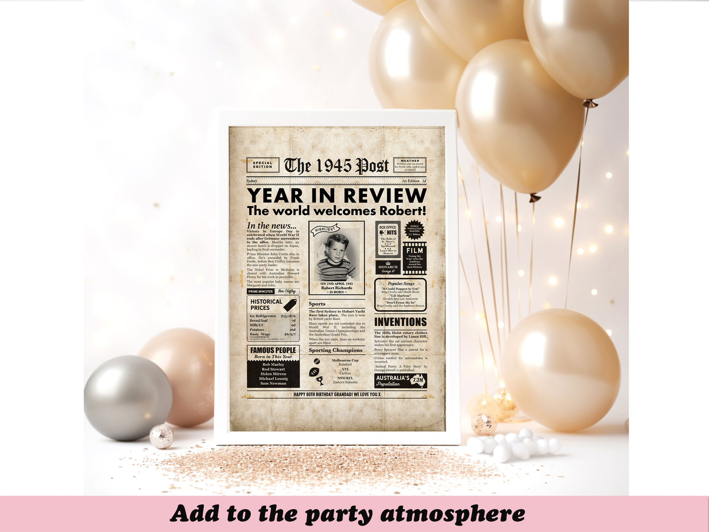 80th Birthday Digital Newspaper