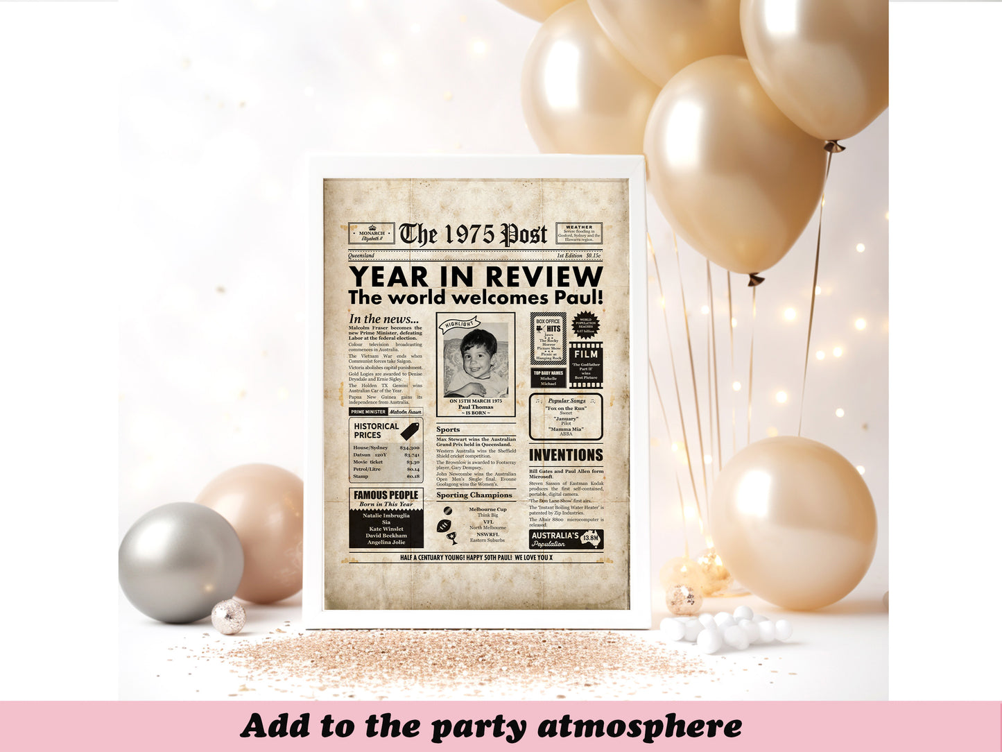 50th Birthday Digital Newspaper