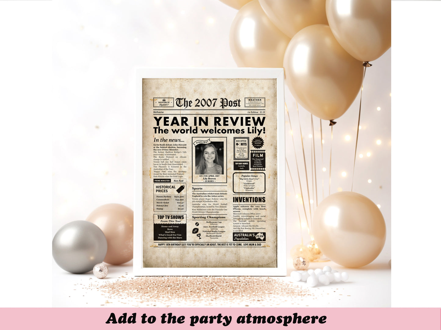 18th Birthday Digital Newspaper